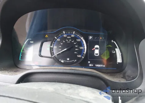 2019 Hyundai Ioniq Hybrid Blue from USA, damaged, VIN KMHC65LC6KU128555